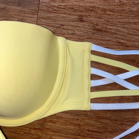 Aerie Yellow Strapless Bathing Suit Top - Picture 4 of 4
